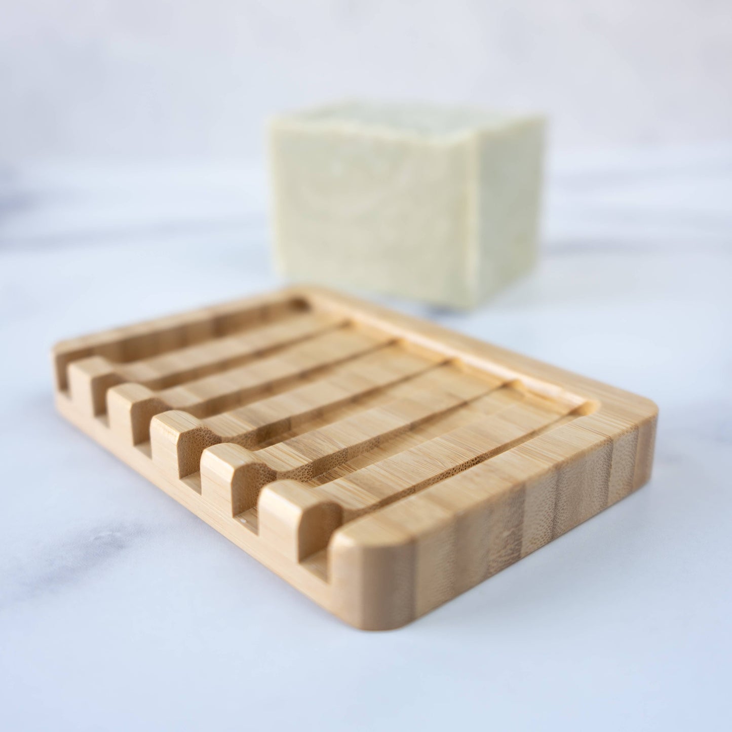 Bamboo Waterfall Self-Draining Soap Dish | Eco Friendly