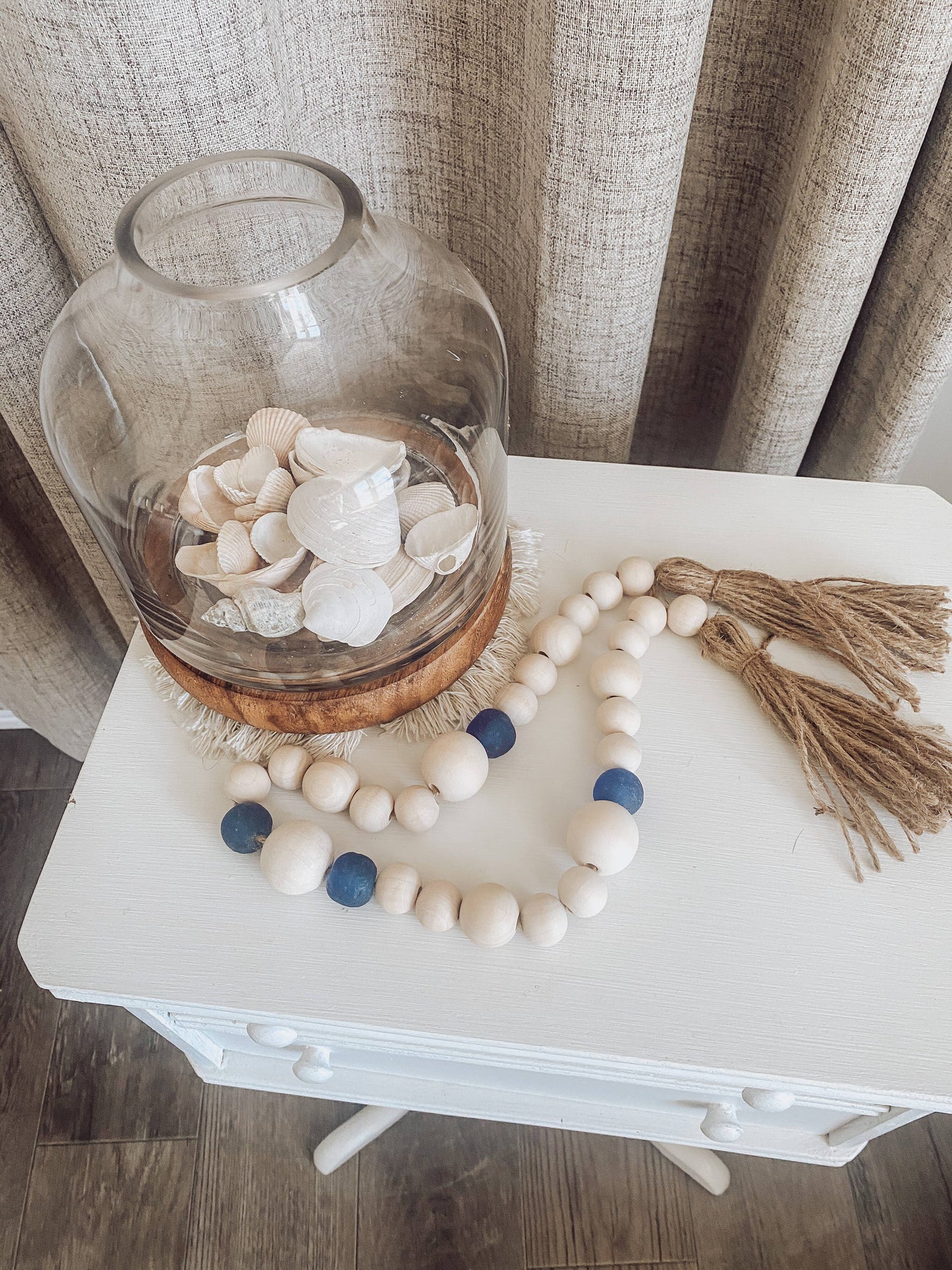 Sea Glass Wood Garland