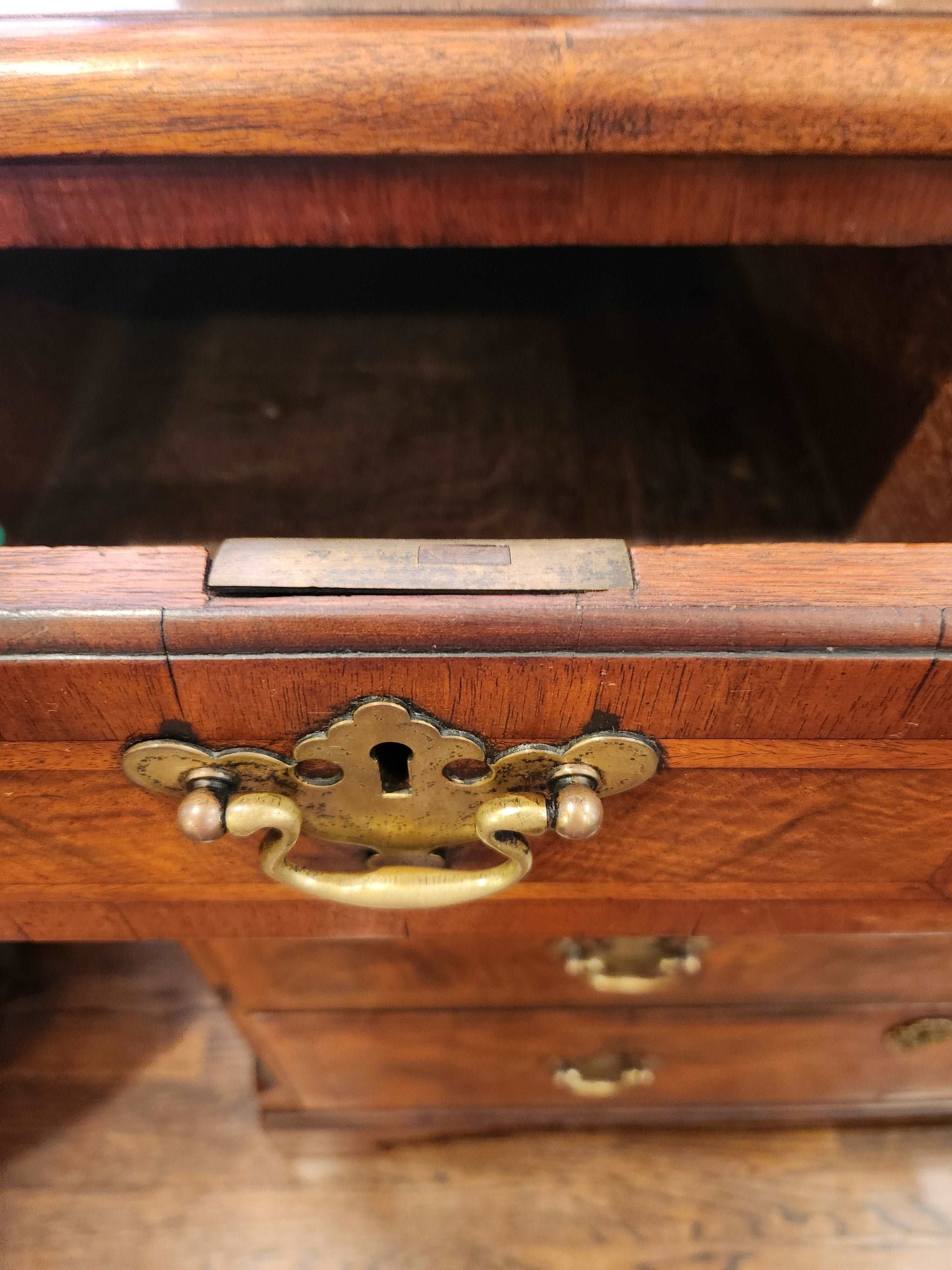 Antique Inlaid banded veneered chest of drawers