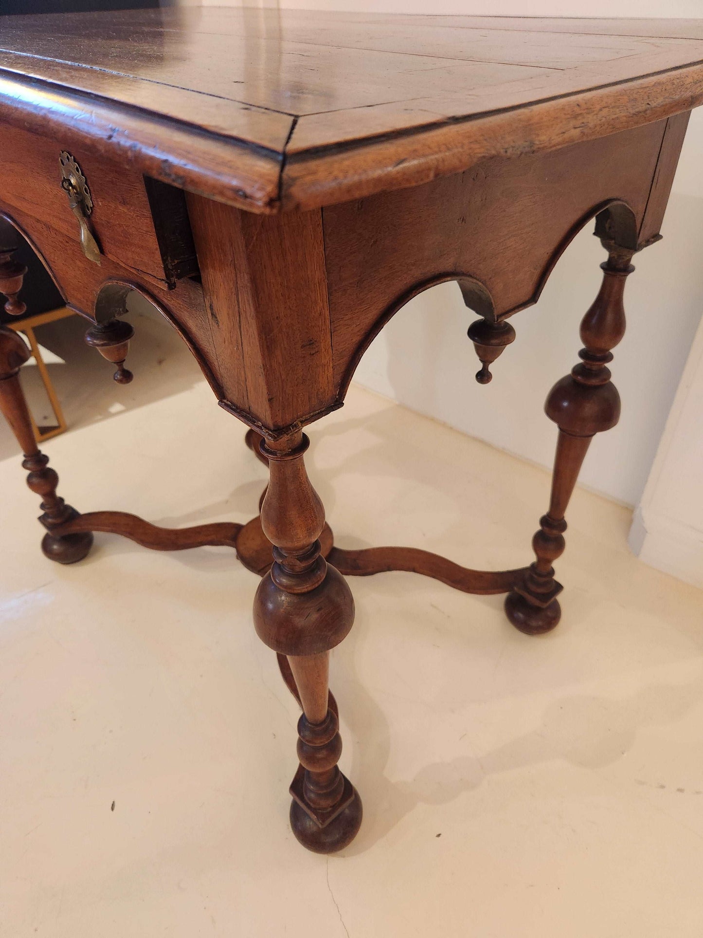 Antique French Fruitwood Side Table