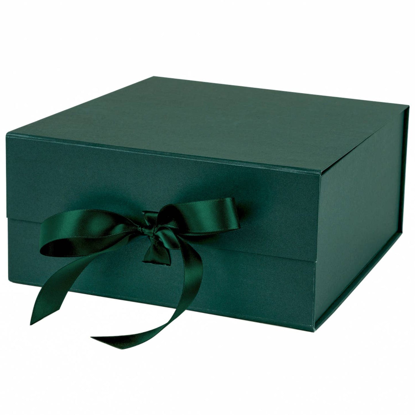 8x8x4 inch Magnetic Closure Box with Satin Ribbon: Navy