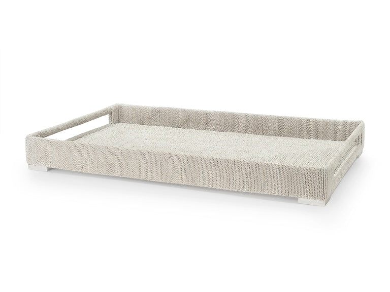 Woodside Rectangular Tray Large White Sand