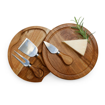 Acacia Brie Cheese Cutting Board & Tools Set