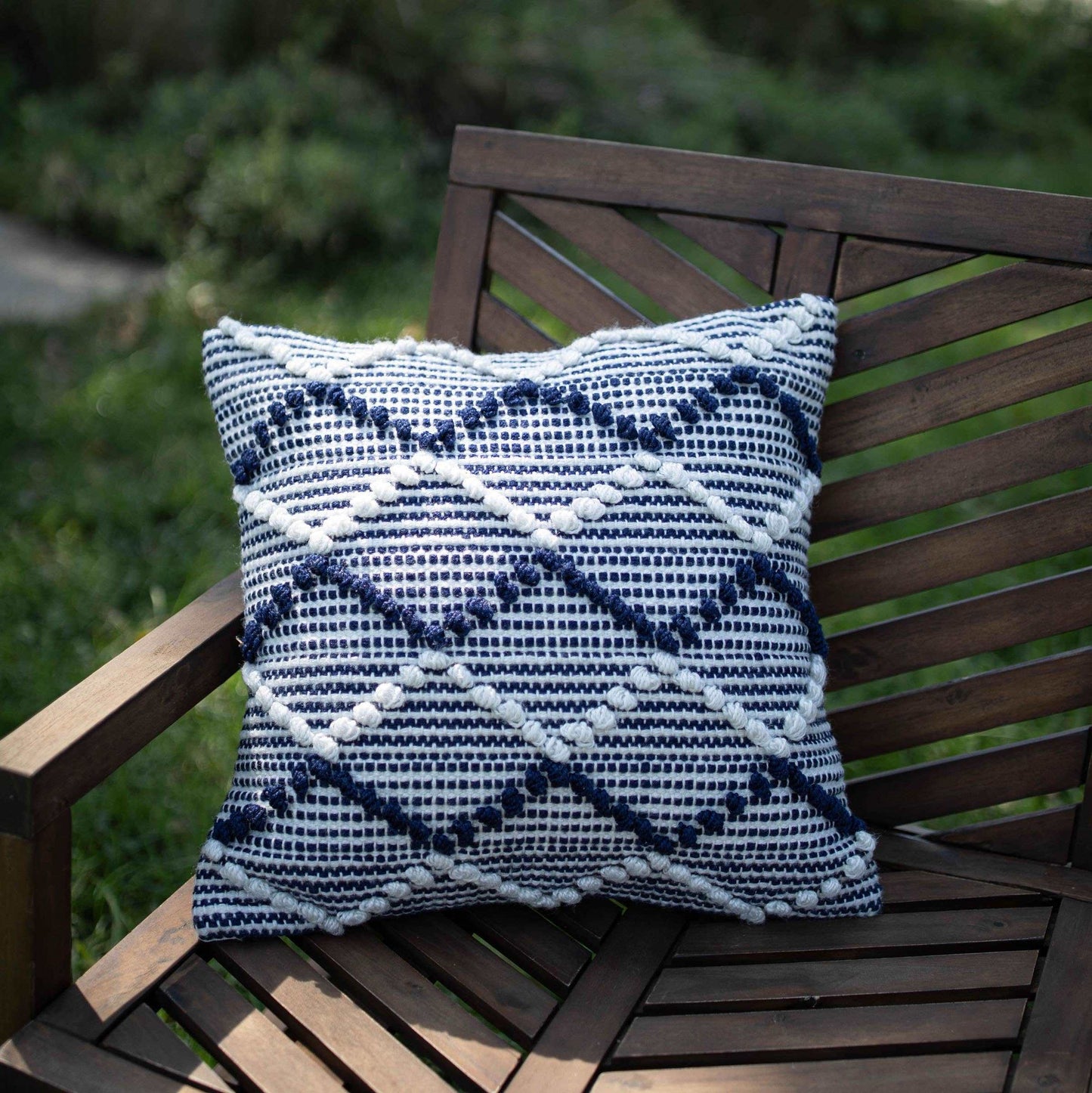 Hand Woven Lochlan Pillow Blue