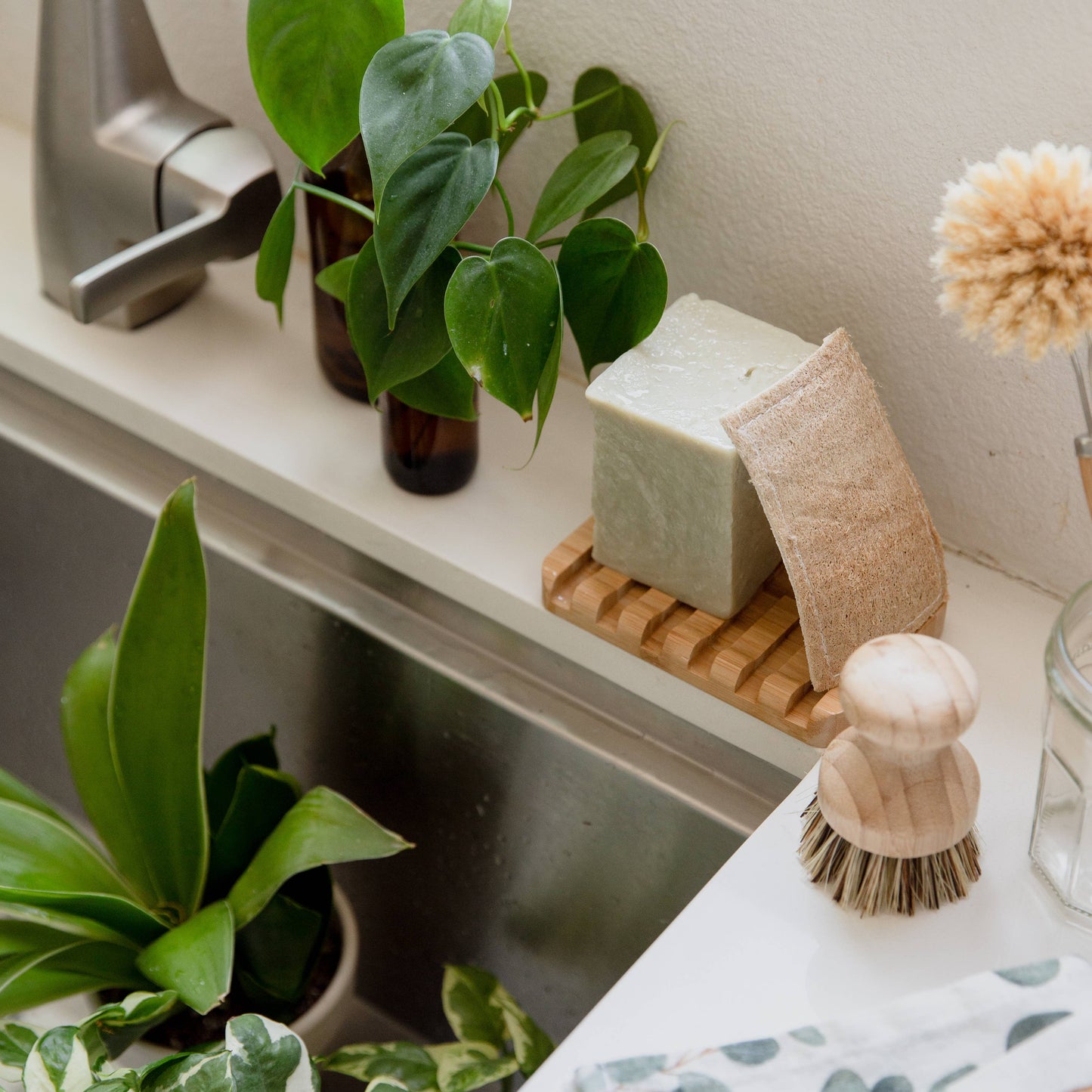 Bamboo Waterfall Self-Draining Soap Dish | Eco Friendly