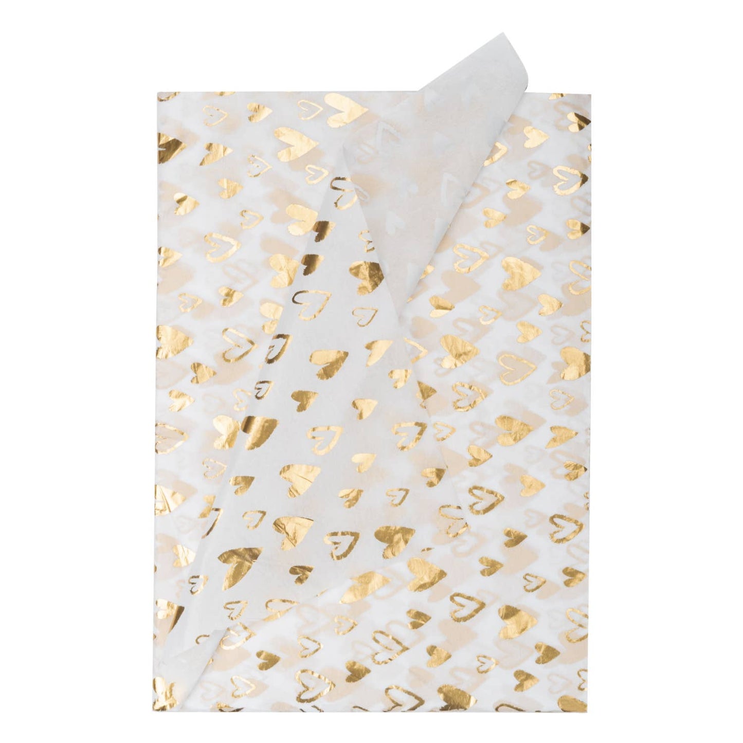 Loving Heart Gold Tissue Paper 20" x 30" - 24 sheets