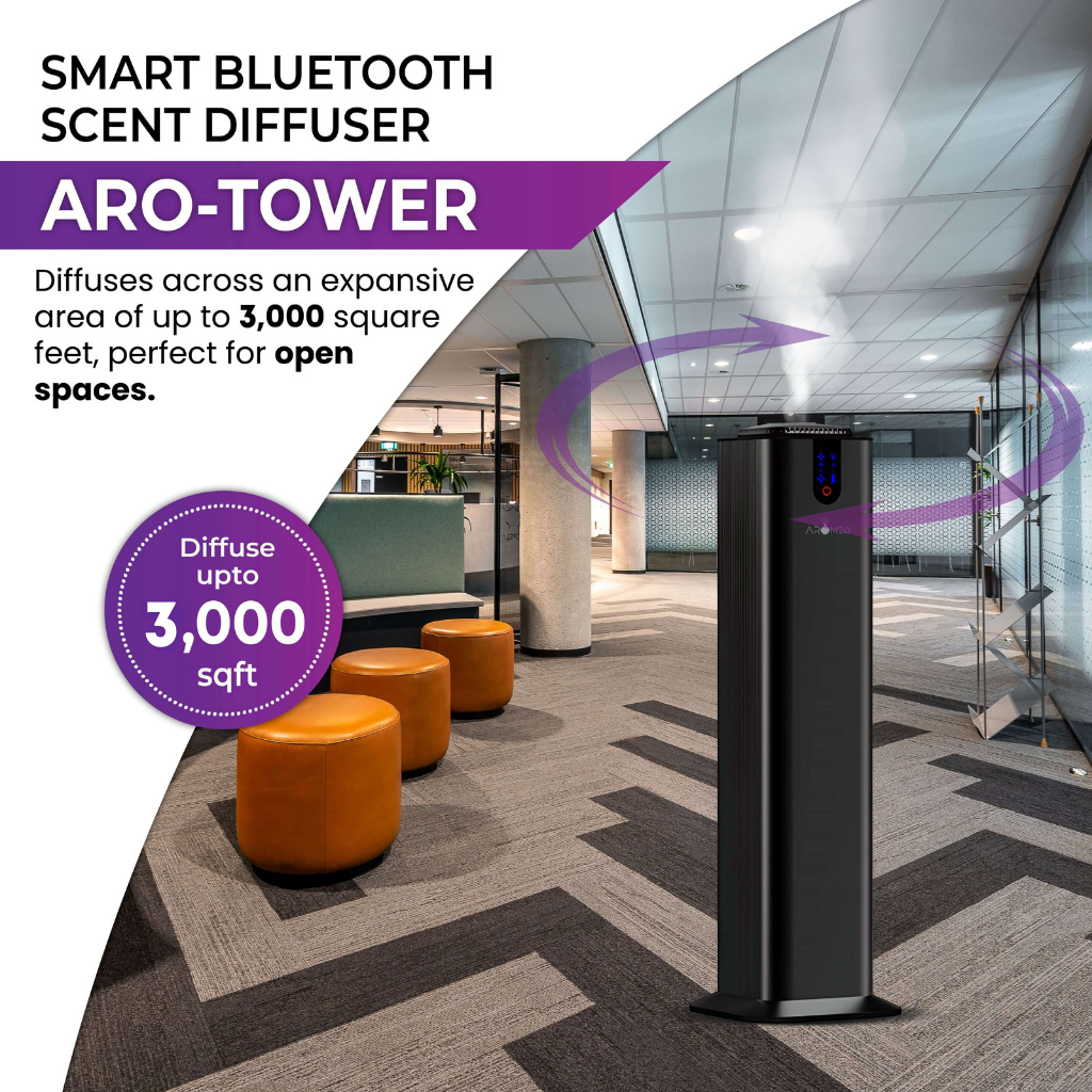 ARO TOWER - Smart Scent Diffuser for Home, Office & SPA Up To 3,000 Sqft. (Open Areas)