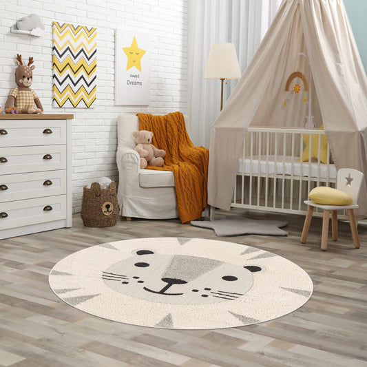 Kids Lion Animal Print Nursery Area Rug - Clearance Boutique Rugs