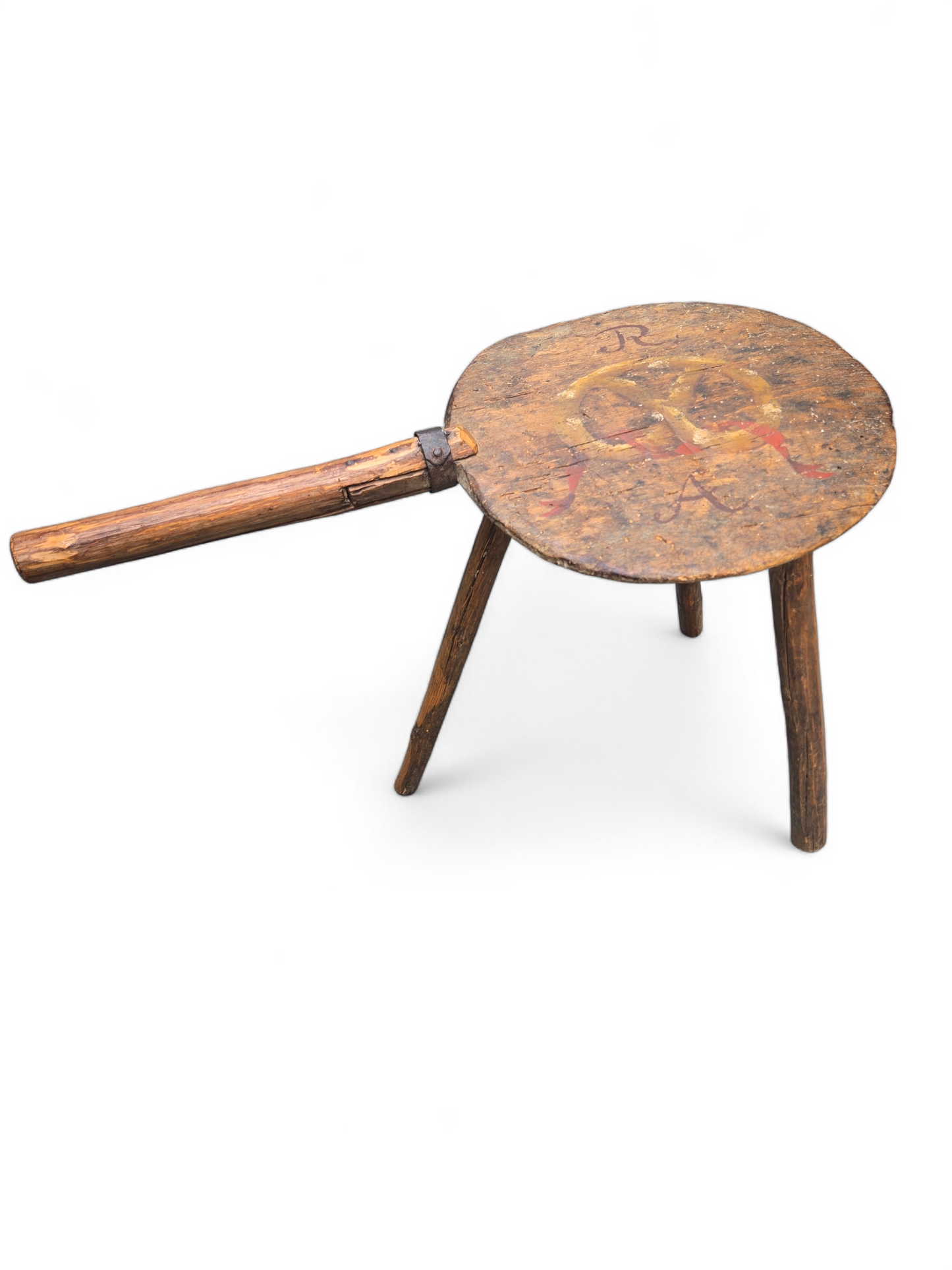 Antique bread peel stool