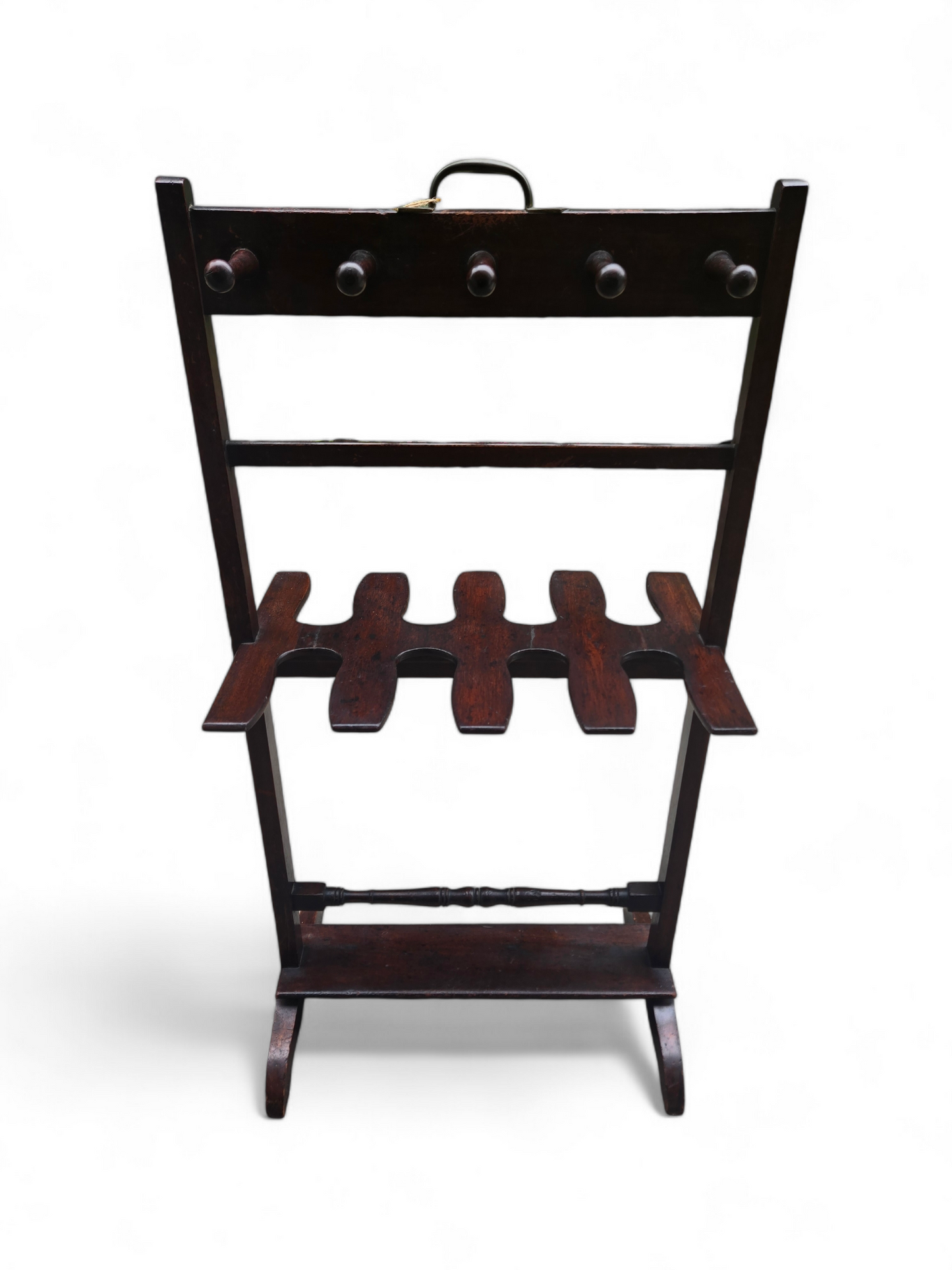 Antique English Mahogany boot rack