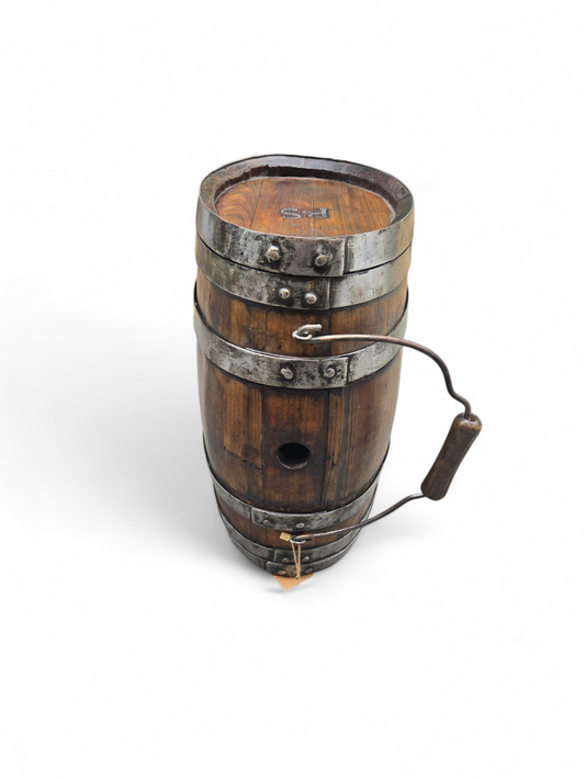 Antique small wine cask with handle