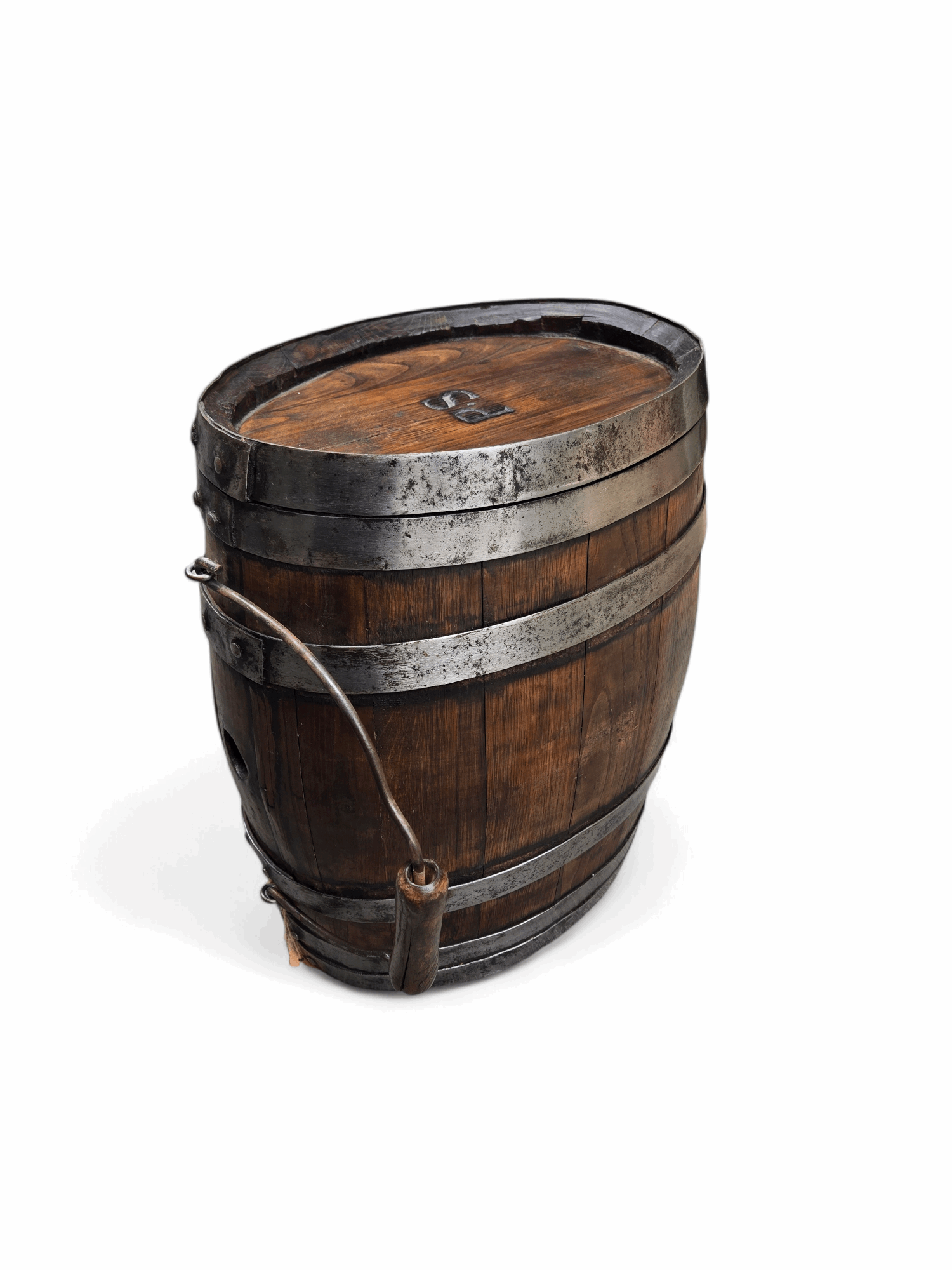 Antique small wine cask with handle Home Crush