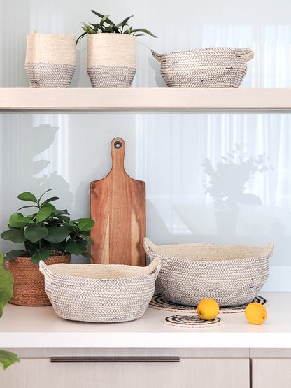 Amari Jute Fruit Bowl - Black