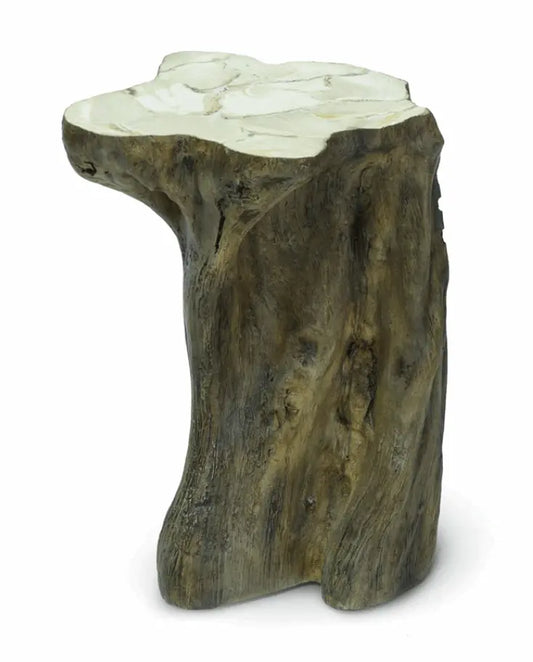 Chloe Fossilized Clam Stump Table