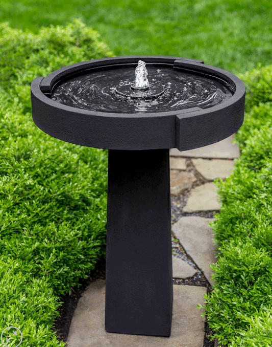 Concept Bird bath Fountain Light Cement Finish