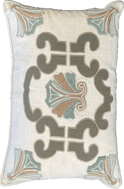 Bliss home lumber embroidered pillow