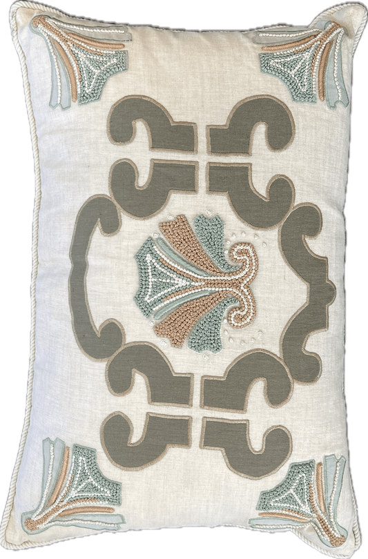 Bliss home lumber embroidered pillow