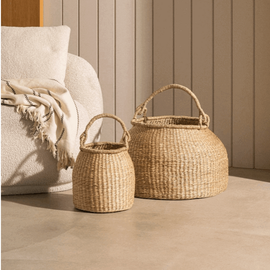 Satna Seagrass Bucket Basket Sunnylife