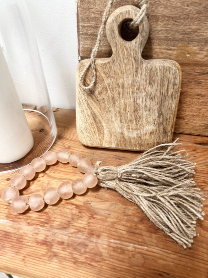 Glass Garland Blush Pink Sea Glass Coastal Home