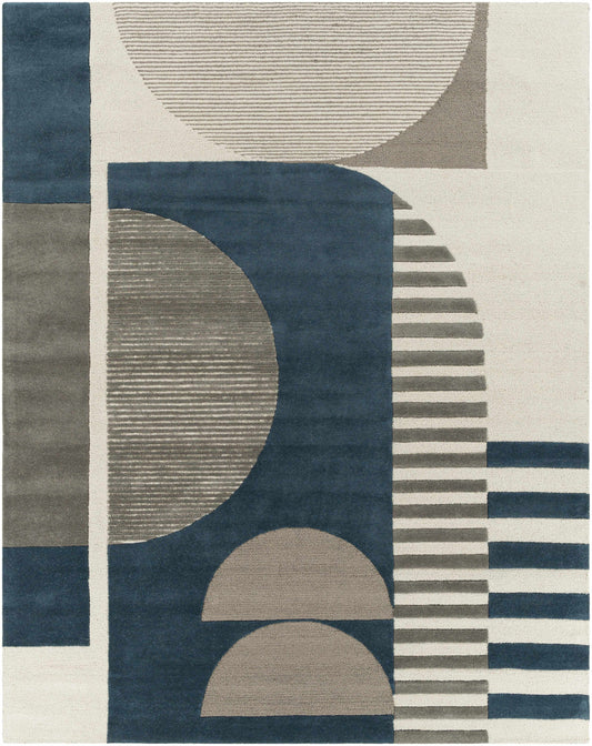 Brooklyn Blue&Gray Modern Wool Rug Boutique Rugs