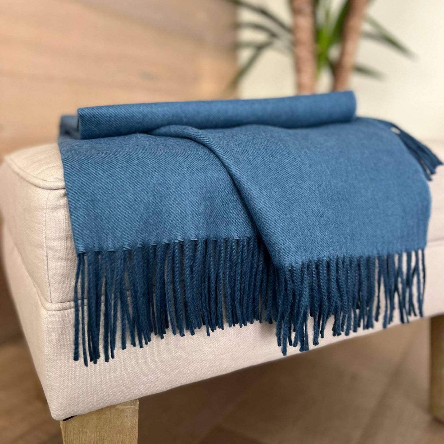 100% Baby Alpaca Blue Jean Throw