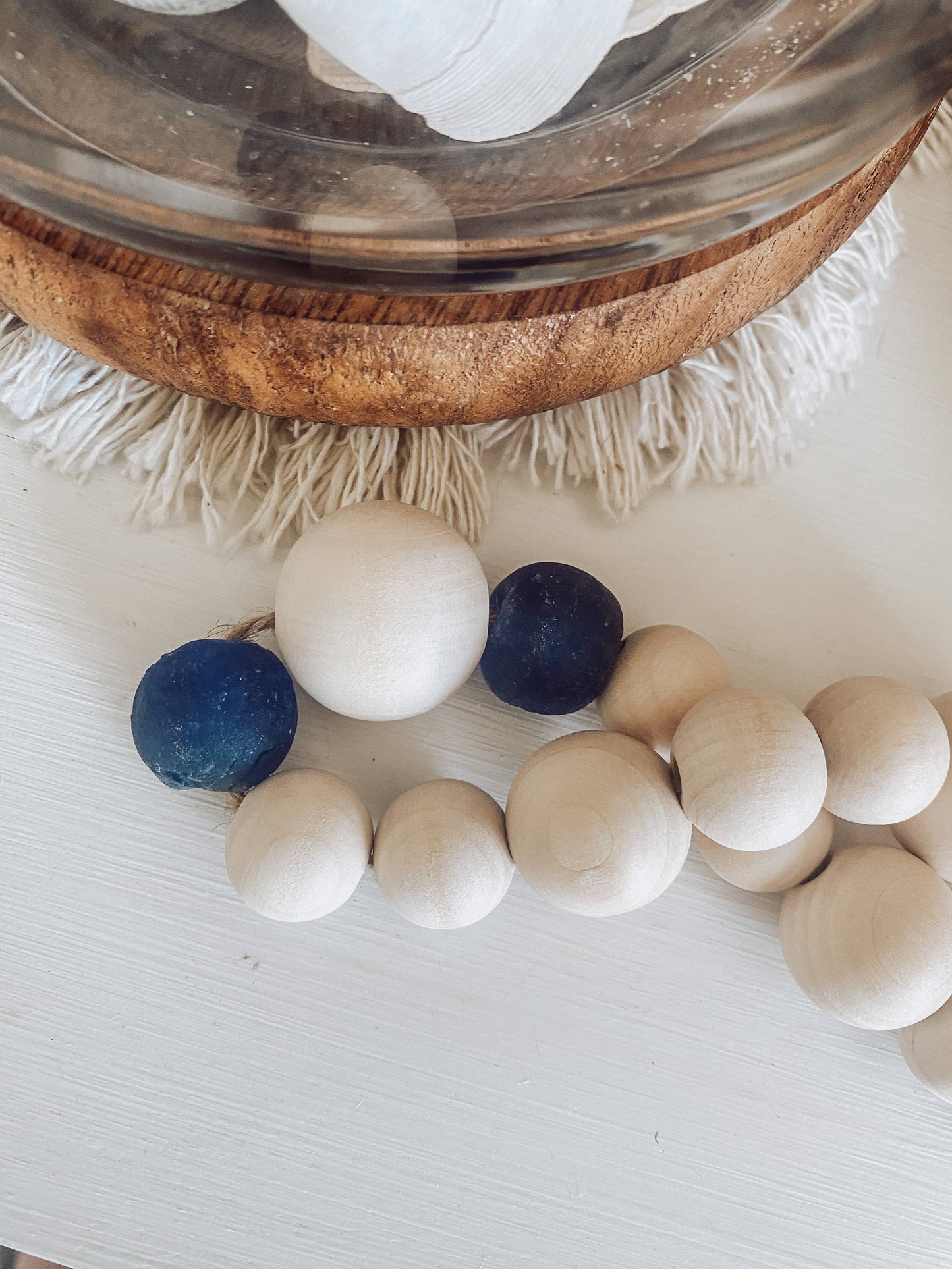 Sea Glass Wood Garland