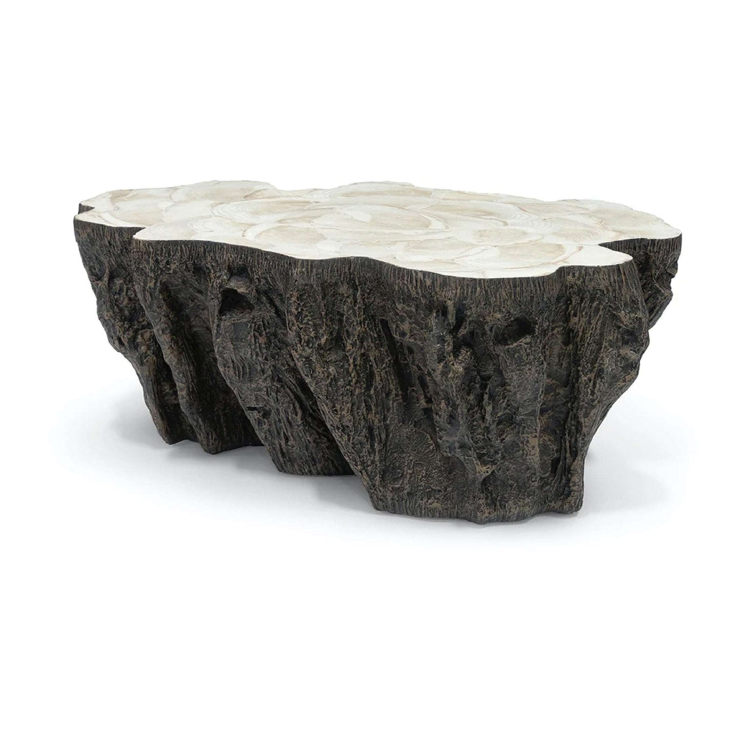 Chloe Fossil Clam Lava Coffee Table