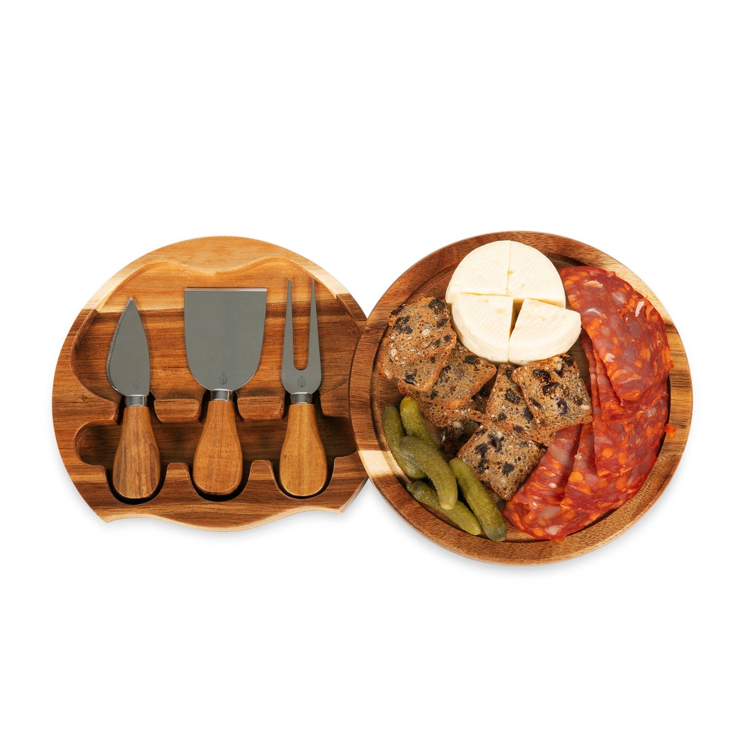 Acacia Brie Cheese Cutting Board & Tools Set