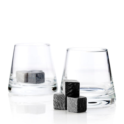 8-Piece Glacier Rocks Soapstone Cube and Tumbler Set