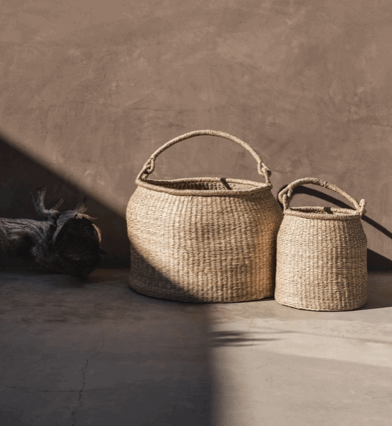 Satna Seagrass Bucket Basket Sunnylife