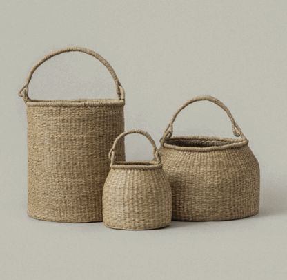 Satna Seagrass Bucket Basket Sunnylife