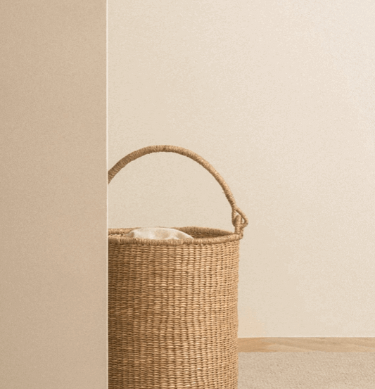 Satna Tall Seagrass Bucket Basket Home Crush