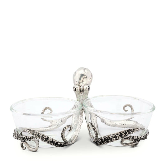 Octopus Double Condiment Bowls