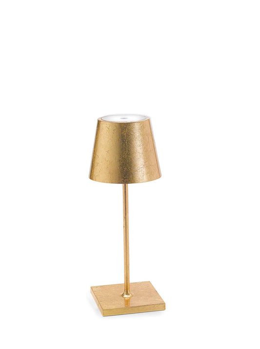 Poldina Pro Mini Cordless Lamp: Gold Leaf Zafferano America