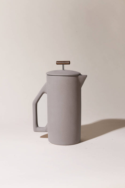 Gray Ceramic French Press