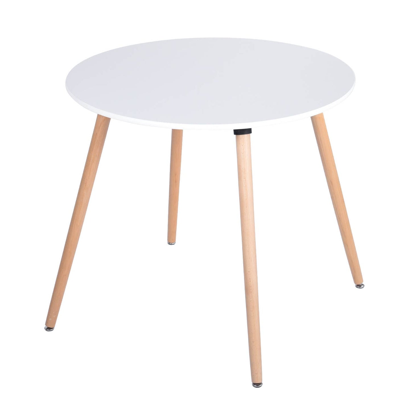 Scandinavian 31.5'' Round Dining Table Solid Wood Legs-White
