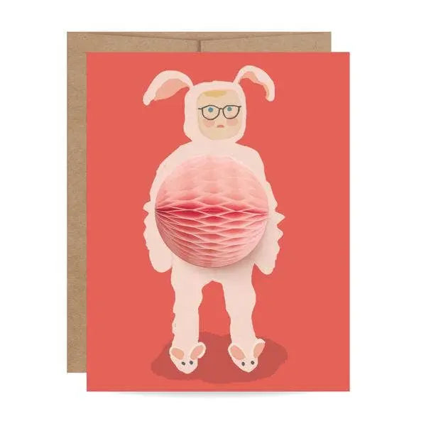 Bunny Suit Pop-up Holiday Card Inklings Paperie