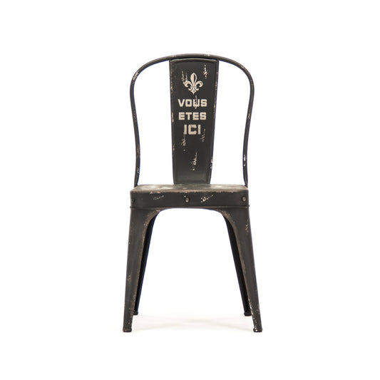 Christelle Iron Chair: Iron Antique Black