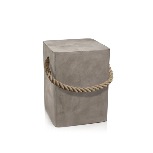 Isola Concrete Stool with Rope Handle Home Crush