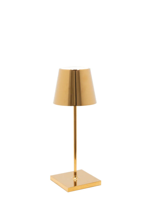 Poldina Pro Mini Cordless Lamp: Glossy Gold Zafferano America