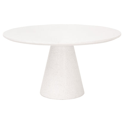 Monterey Ivory Terrazzo Concrete 55" Round Dining Table