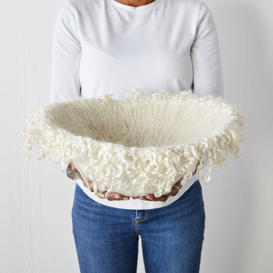 Fringed Skirt Natural Bowl kanju Interiors