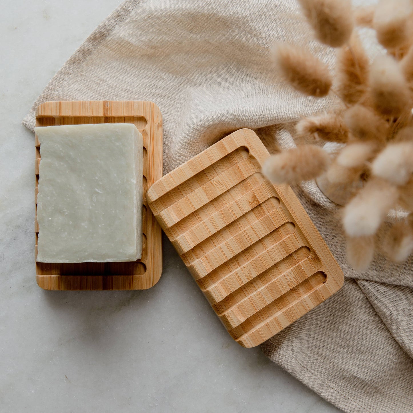 Bamboo Waterfall Self-Draining Soap Dish | Eco Friendly